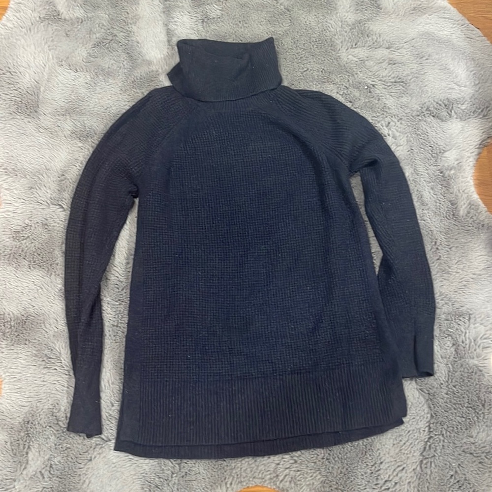 LOFT navy blue turtleneck sweater
